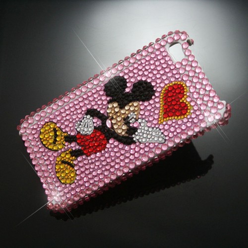 Custodia cuore strass rigida